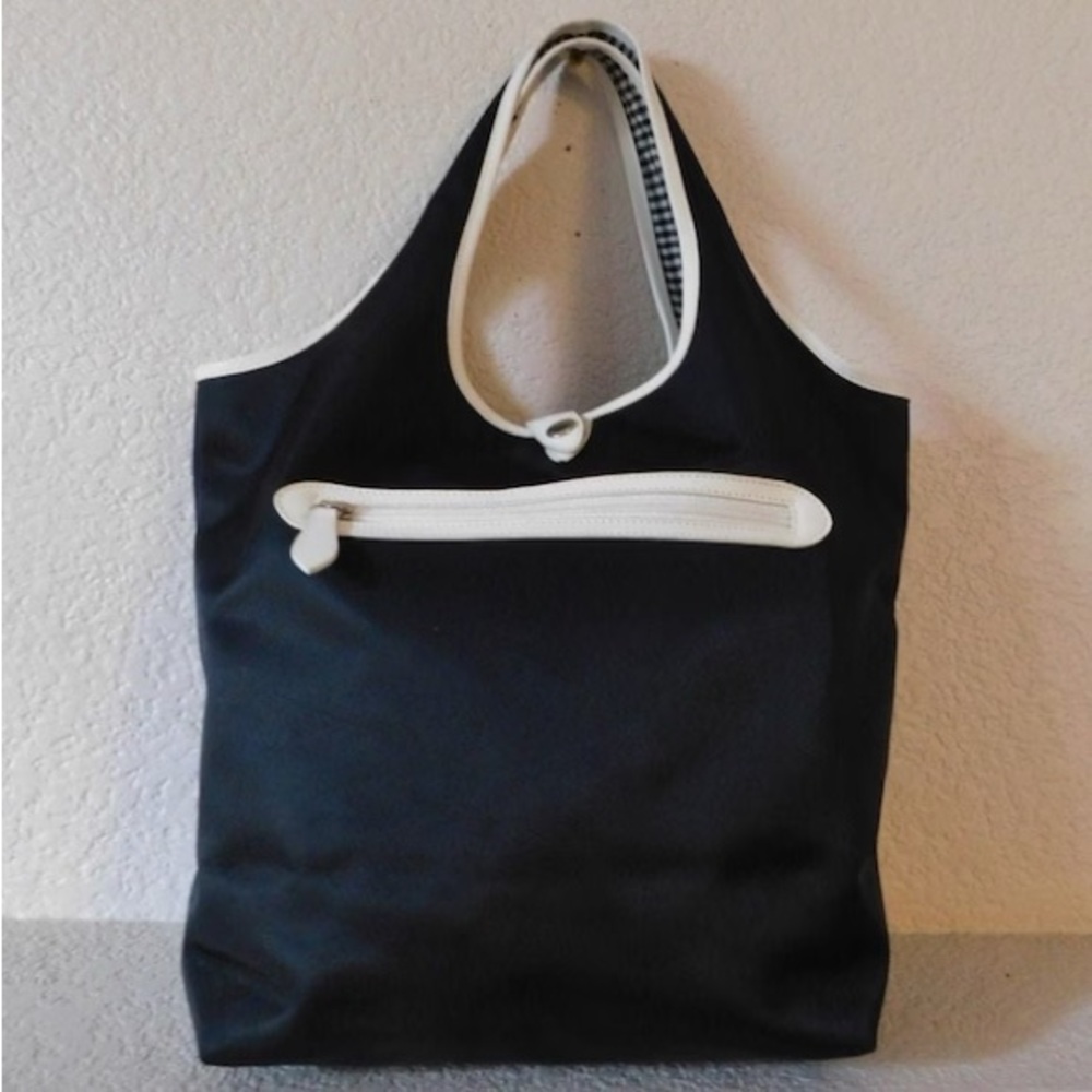 Ann Taylor Loft Black & White Tote Bag